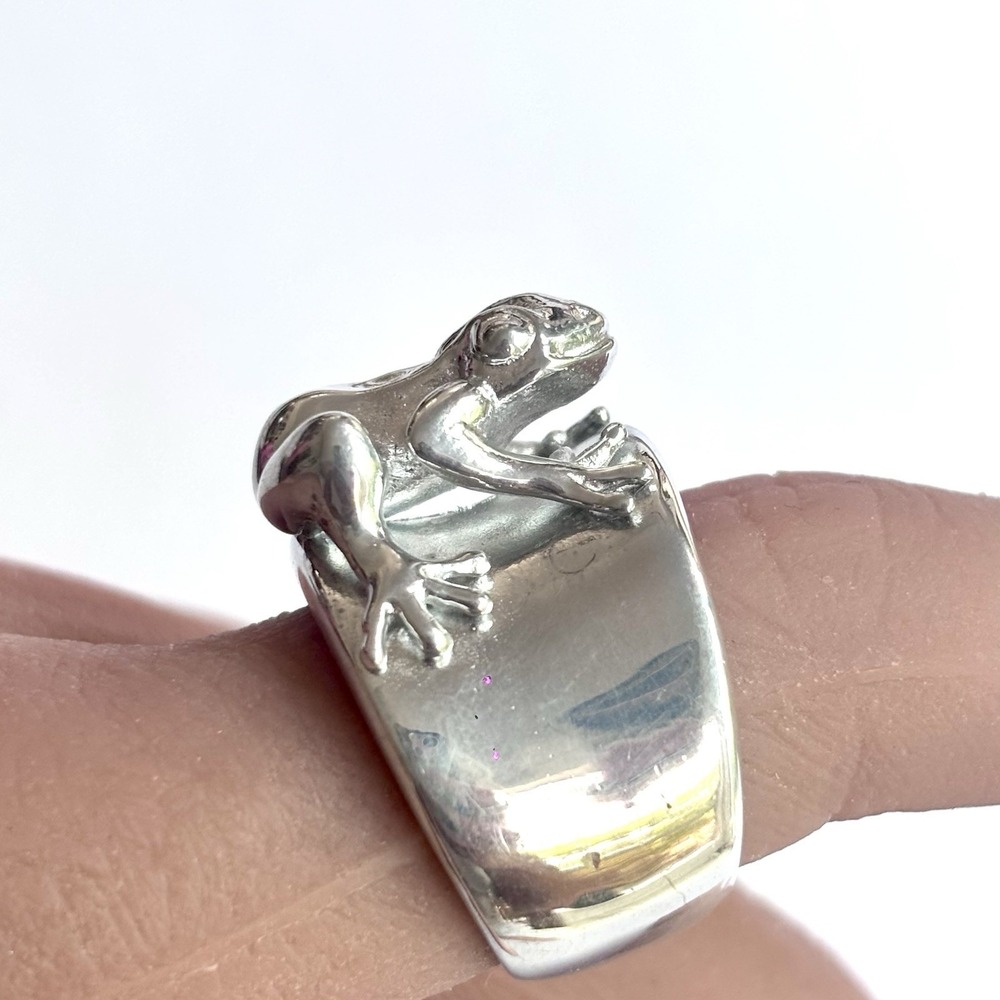 Tree Frog Ring Band Sz 7 Aluminum Arthur Court‎ Discontinued Jewelry
